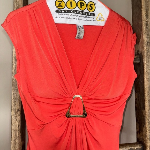 Vintage Cache Cinch Dress with Gold Embellishment Size 8 - Picture 11 of 11